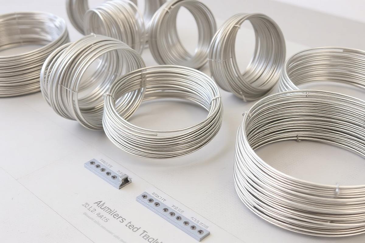 Coils of stainless steel wire and aluminium track used for invisible grill jobs
